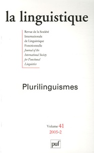 Andrée Tabouret-Keller - La linguistique N° 41, 2005-2 : Dynamiques des situations de contact.