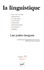 La linguistique N° 55, fascicule 1, 2019 Les judéo-langues