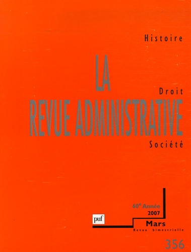 François Monnier - La Revue administrative N° 356, Mars 2007 : .