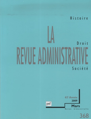 François Monnier - La Revue administrative N° 368, Mars 2009 : .