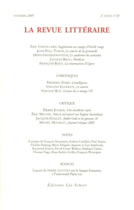 La Revue littéraire N° 20, novembre 2005