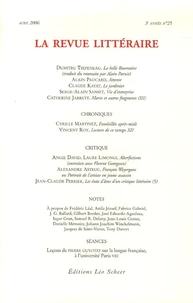 La Revue littéraire N° 25, avril 2006