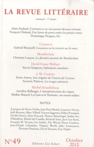 La Revue littéraire N° 49, octobre 2010