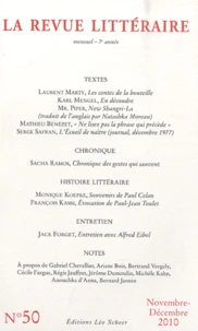 La Revue littéraire N° 50, novembre-décembre 2010