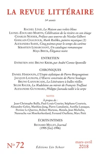 La Revue littéraire N° 72, mars-avril 2018