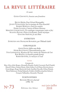 La Revue littéraire N° 73, mai-juin-juillet 2018