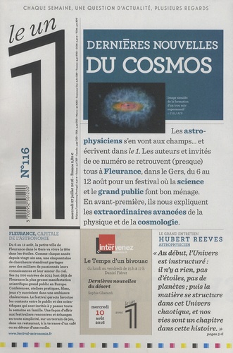 Eric Fottorino - Le 1 Hebdo N° 116 : Dernières nouvelles du cosmos.