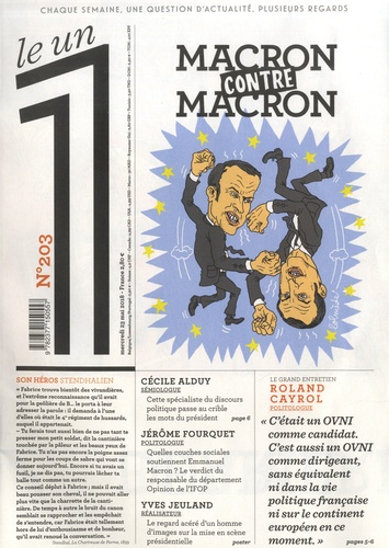 Eric Fottorino - Le 1 Hebdo N° 203, mai 2018 : Macron contre Macron.