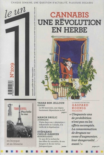 Julien Bisson et Eric Fottorino - Le 1 Hebdo N° 209 : Cannabis - Une révolution en herbe.