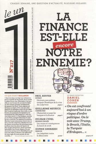 Julien Bisson - Le 1 Hebdo N° 217, mercredi 19 septembre 2018 : La finance est-elle encore notre ennemie ?.