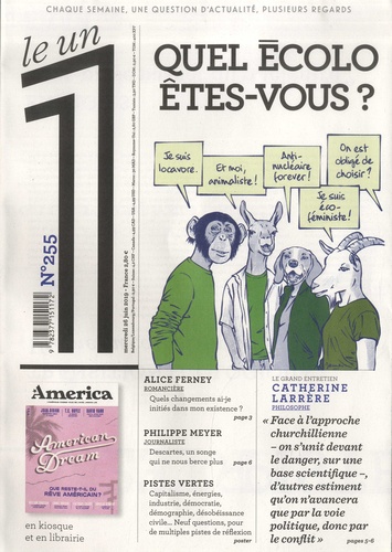 Julien Bisson - Le 1 Hebdo N° 255, mercredi 26 juin 2019 : Quel écolo êtes-vous ?.