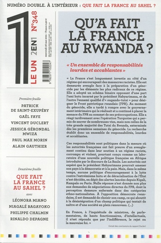 Le 1 Hebdo N° 348, mercredi 26 mai 2021 Qu'a fait la France au Rwanda ?
