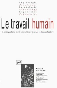 Le travail humain Volume 68 N° 2, Juin 2005