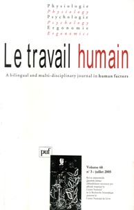 S Bagnara - Le travail humain Volume 68, N° 3, Jui : .