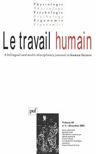 Le travail humain Volume 68 N° 4, Décembre 2005