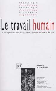 François Danielou et Jean-Michel Hoc - Le travail humain Volume 72 N° 2, Avri : .