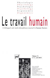 Eric Brangier - Le travail humain Volume 75 N° 2, Avri : .