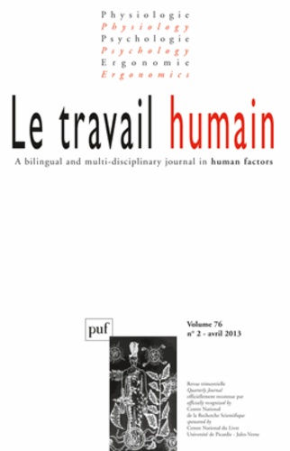 Jean-Michel Hoc - Le travail humain Volume 76, N° 2 : .