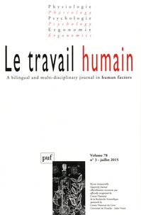 Frédéric Mériot - Le travail humain Volume 78 N° 3, Juillet 2015 : .