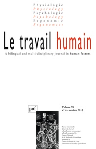 Frédéric Mériot - Le travail humain Volume 78 N° 4, Octobre 2015 : .