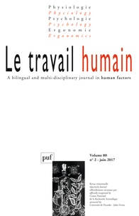  PUF - Le travail humain Volume 80 n°2, juin 2017 : .