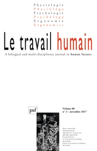  PUF - Le travail humain Volume 80 N° 3, 2017 : .
