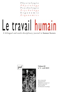  Collectif - Le travail humain Volume 82 N° 2, juin 2019 : .