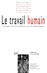 Françoise Darses - Le travail humain Volume 83 N°2 - 2020 : .