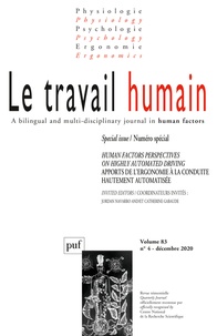  PUF - Le travail humain Volume 83 N° 4, décembre 2020 : .