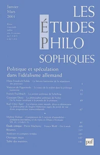 Politique et spéculation dans l'idéalisme allemand