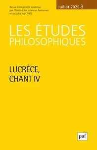 Les études philosophiques N° 3, juillet 2025