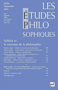 Schlick et le tournant de la philosophie