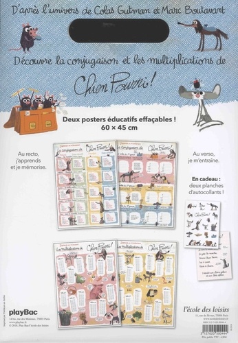 Les posters éducatifs de Chien Pourri !. Les multiplications et les conjugaisons