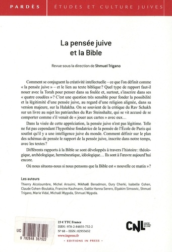 Pardès N° 68 La pensée juive et la bible. Ve colloque des intellectuels francophones d'Israël, 11 et 12 mai 2021