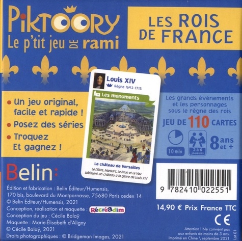 Piktoory Les rois de France. Le p'tit jeu de rami