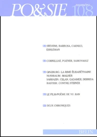 Po&sie N° 108,  deuxième trimestre 2004