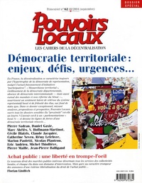 Pierre Sadran - Pouvoirs locaux N° 62, Septembre 200 : Démocratie territoriale : enjeux, défis, urgences....