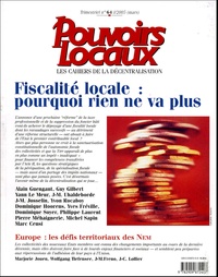 Jean-Marc Ohnet - Pouvoirs locaux N° 64, Mars 2005 : Fiscalité locale : pourquoi rien ne va plus.