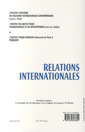 Relations internationales N° 195, automne 2023 Acteurs du sport et relations intenationales