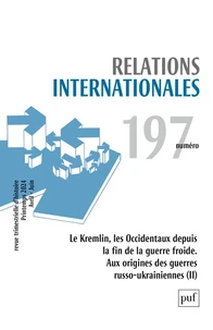 Relations internationales N° 197, 2024