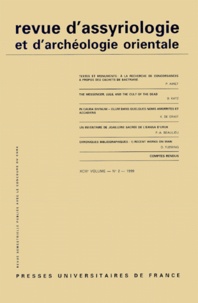 Collectif - Revue d'assyriologie et d'archéologie orientale N° 43-2/1999 : .