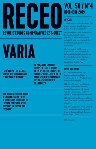  Collectif - Revue d'études comparatives Est-Ouest N° 4/2019 : .