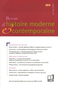 Julian Swann et Michel De Waele - Revue d'histoire contemporaine Tome 53, n°2, Avril-Juin 2006 : .