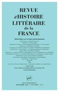 Michel Butor ou lécriture polytechnicienne
