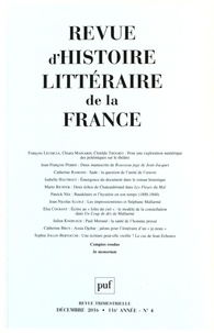 Revue dhistoire littéraire de la France N° 4, décembre 2016.pdf