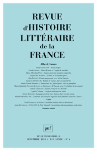 Jeanyves Guérin - Revue d'histoire littéraire de la France N° 4, Octobre-Décemb : Albert Camus.