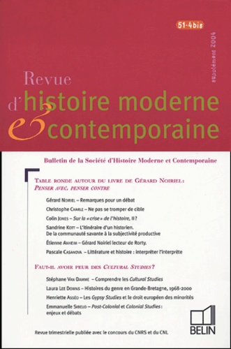 Gérard Noiriel - Revue d'histoire moderne et contemporaine Tome 51 N° 4 bis : .