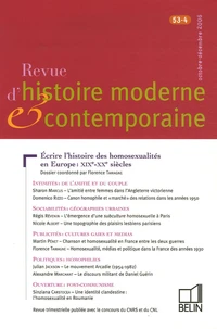 Ecrire l'histoire des homosexualités en Europe : XIXe-XXe siècles