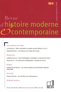 Marie-Anne Matard-Bonucci et Pierre Milza - Revue d'histoire moderne et contemporaine Tome 55 N° 3, Juille : Le fascisme italien : débats, historiographie et nouveaux questionnements.