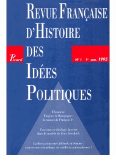  Picard Editions - Revue française d'Histoire des idées politiques N° 1 : .